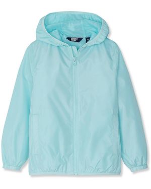 Lands' End Girls Waterproof Hooded Packable Rain Jacket - Blue