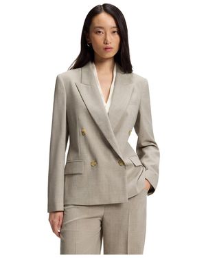 BOSS Boss By Melange Virgin Wool Regular-fit Blazer - Gray