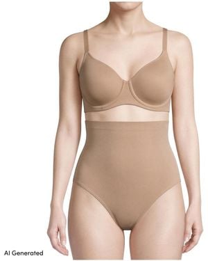 Lands' End High Waist Brief Contour Flex Bottoms - Natural