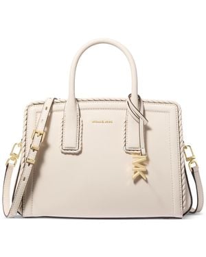 Michael Kors Michael Laila Small Leather Satchel - Natural