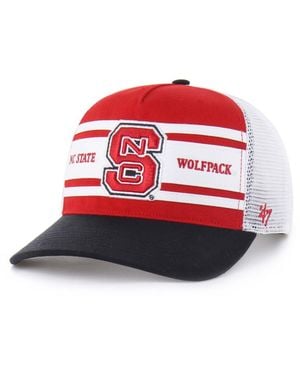 '47 Big Boys And Girls Red/black Nc State Wolfpack Super Stripe Hitch Adjustable Trucker Hat