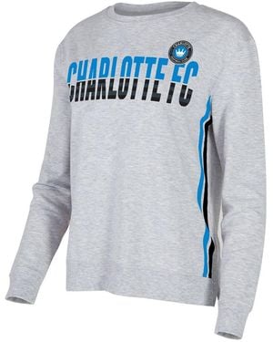Concepts Sport Charlotte Fc Cedar Tri-blend Long Sleeve T-shirt - Blue