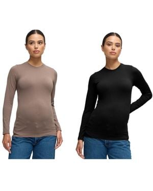 Ingrid & Isabel Ingrid + Isabel Maternity Seamless Rib Long Sleeve Crew Tee - Blue