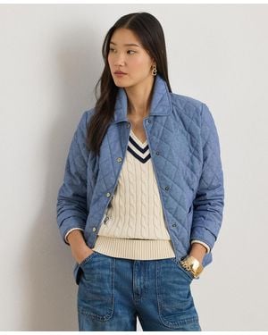 Ralph Lauren Crested Diamond-quilted Barn Jacket - Blue