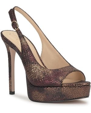 Jessica Simpson Sibilla Slingback Platform Stiletto Pumps - Brown