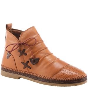 Spring Step Pomeroy Leather Booties - Brown
