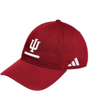 adidas Indiana Hoosiers Locker Room Adjustable Slouch Hat - Red