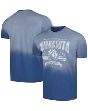 Sportiqe And Minnesota Timberwolves Bingham Sun-fade T-shirt - Blue