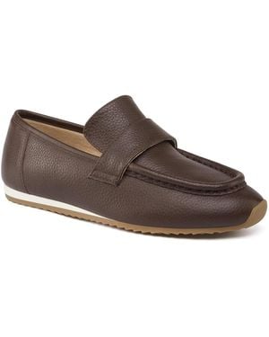 J/Slides Women Palmer Leather Loafer - Brown