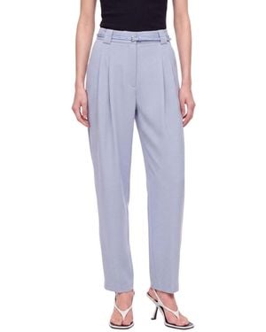Nocturne Belt Detail Double Pleat Pants - Blue