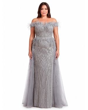Lara Off Shoulder Gown - Purple