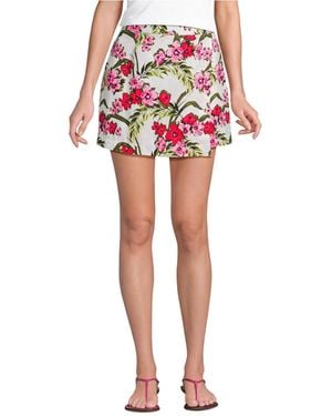 Lands' End Linen Above The Knee Skort - Pink