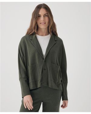 Pact Organic Cotton Airplane Relaxed Blazer - Green