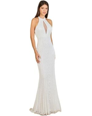 Lara Halter Neck Dress - White