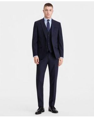 BarIII Slim Fit Solid Wool Suit Separates Created For Macys - Blue