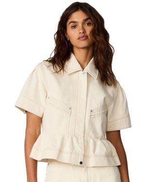 Steve Madden Haezel Collared Jacket - Natural