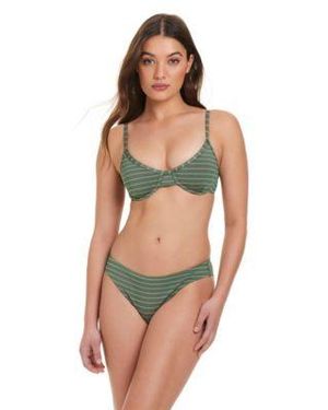 Red Carter Technicolor Triangle Underwire Bra Hipster Bottoms - Multicolor