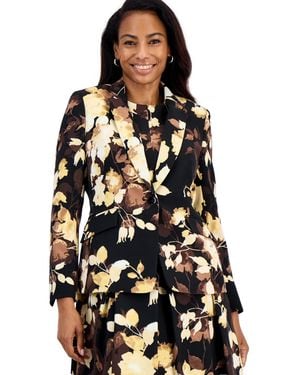 Kasper Petite Long-sleeve Lined Blazer - Black