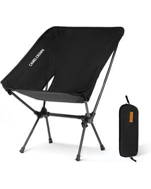 Piscifun Portable Camping Chair Folding Compact Lawn Lightweight Backpacking Chair - Black