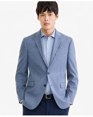 Kenneth Cole Slim-fit Techni-cole Plaid Sport Coat - Blue