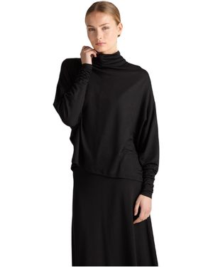 Residus Griet Cowl Neck Batwing Sleeve Top - Black