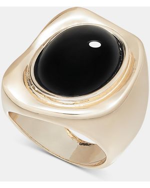 INC International Concepts Bold Oval Stone Statement Ring - Black