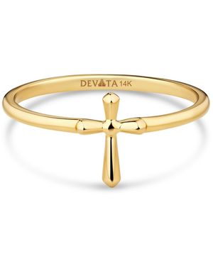 DEVATA Cross Ring - Metallic