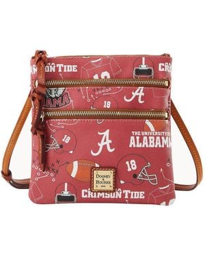 Dooney & Bourke Alabama Crimson Tide Football Halftime Triple Zip Crossbody Bag - Red