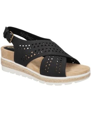 Bella Vita Cosette Wedge Sandals - Black