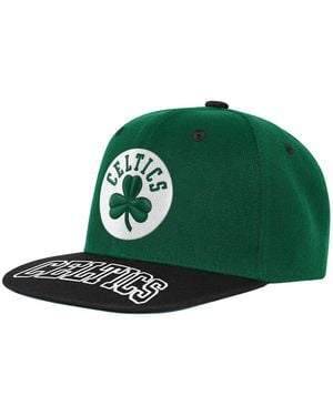 Outerstuff Big Boys And Girls Kelly Green/black Boston Celtics Two-tone Snapback Hat