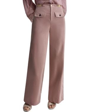 BCBGMAXAZRIA Corduroy Wide-leg High-waisted Pants - Brown