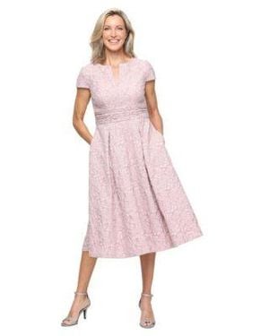 Alex Evenings A Line Midi Dress - Pink