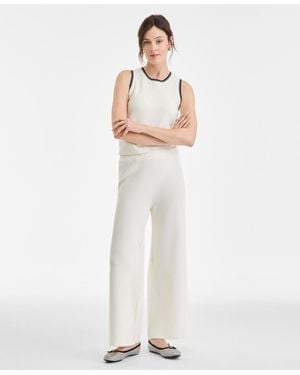 On 34th High Rise Pull-on Sweater Pants - White