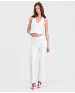 Guess Joey Textured Knit Pull-on Pants - White