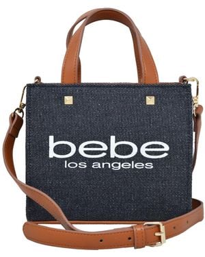 Bebe Rian Denim Mini Satchel Bag - Blue