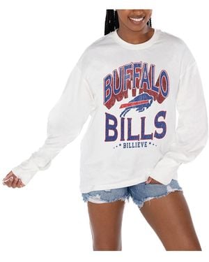 Gameday Couture Buffalo Bills Time Out Oversized Long Sleeve T-shirt - White