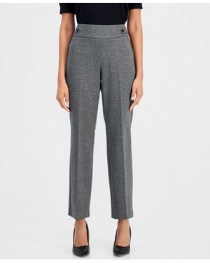 Anne Klein Essentials Petite Pull-on Cropped & Ankle Trouser - Blue