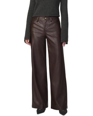 Joe's Jeans Lou Lou Faux Leather Wide-leg Pants - Black