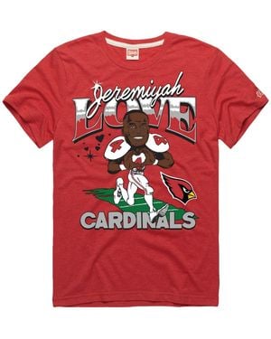 Homage And Jeremiyah Love Arizona S Caricature Player Graphic Tri-blend T-shirt - Red