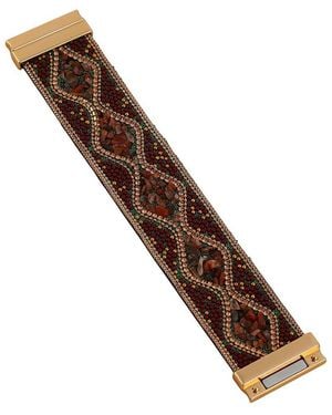 SOH The Moziac-swirl Statement Bracelet - Brown