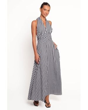Petal & Pup Solene Maxi Halterneck Dress - White
