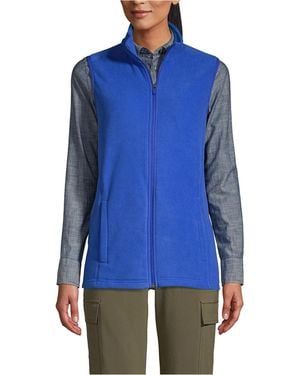Lands' End Thermacheck 100 Fleece Vest - Blue