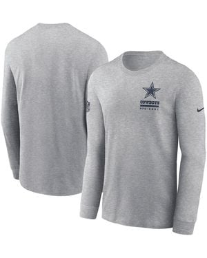 Nike Dallas Cowboys Sideline Performance Long Sleeve T-shirt - Gray