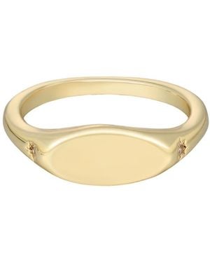Adornia Cubic Zirconia Marquis Pinky Ring - Metallic