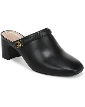 Giani Bernini Vellaa Square Toe Block Heel Mules - Black