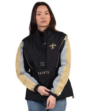 Starter Black/gold New Orleans Saints Thursday Night Gridiron Half-zip Jacket