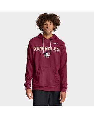 Nike Florida State Seminoles 2025 Sideline Standard Issue Dri-fit Hoodie - Red