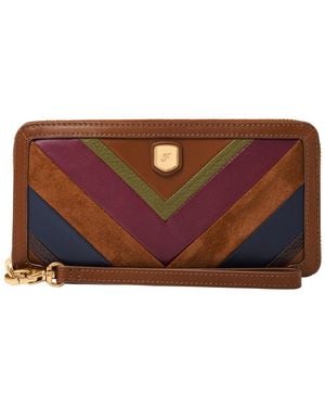 Fossil Lennox Zip Continental Wallet - Brown