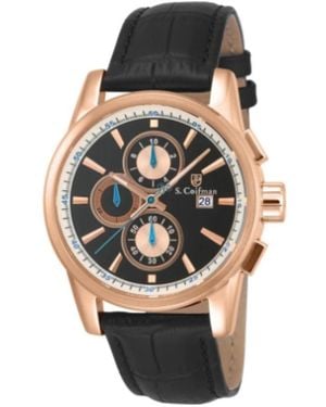 INVICTA WATCH S.coifman Heritage Chronograph Dial Stainless Steel Bracelet Watch - Gray