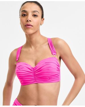 Bleu Rod Beattie Key Item Shirred Bikini Top - Pink